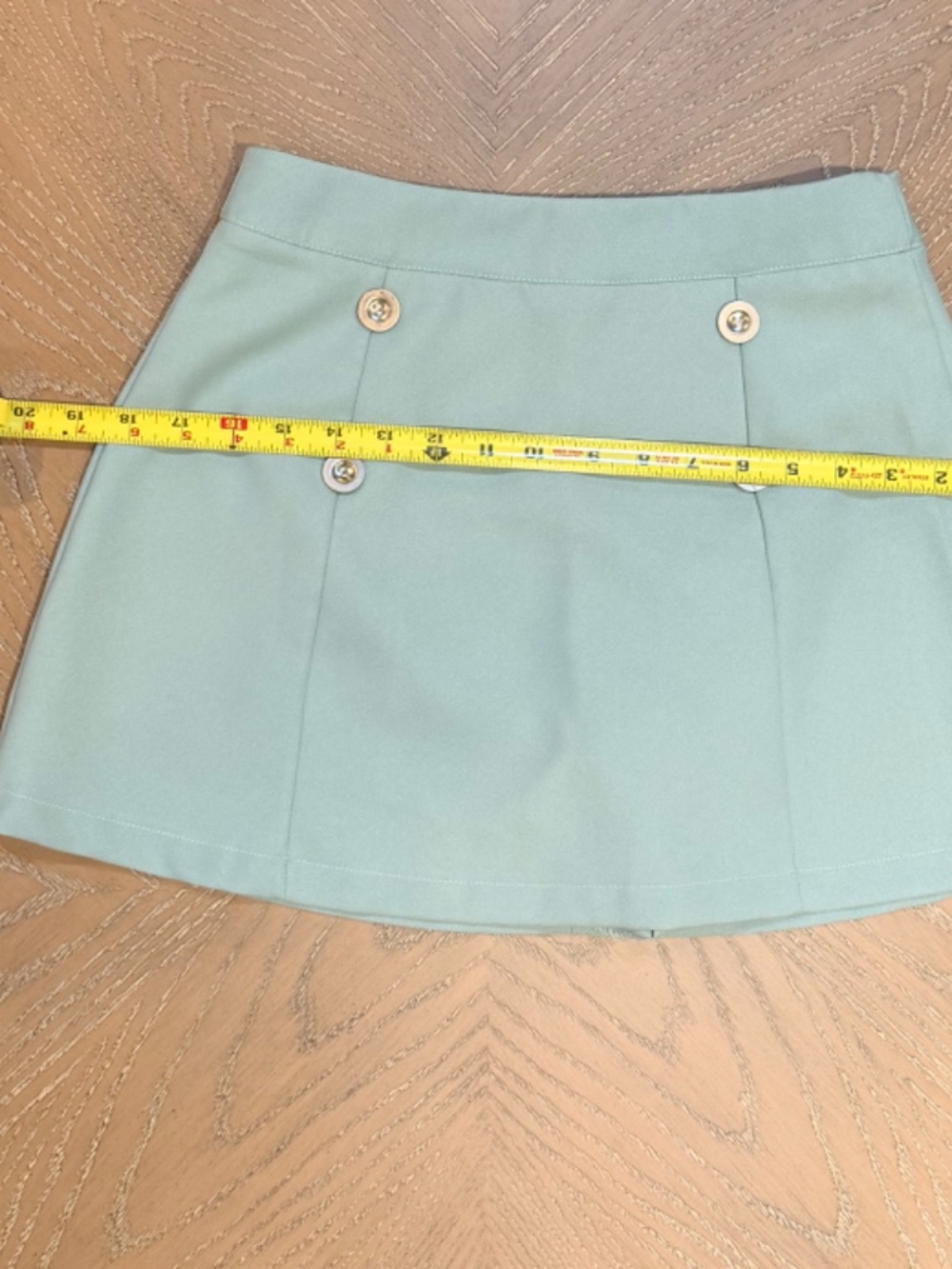 Mint Green Two-Piece Skirt Set w/ White Collar – Retro Style - Picture 5 of 10